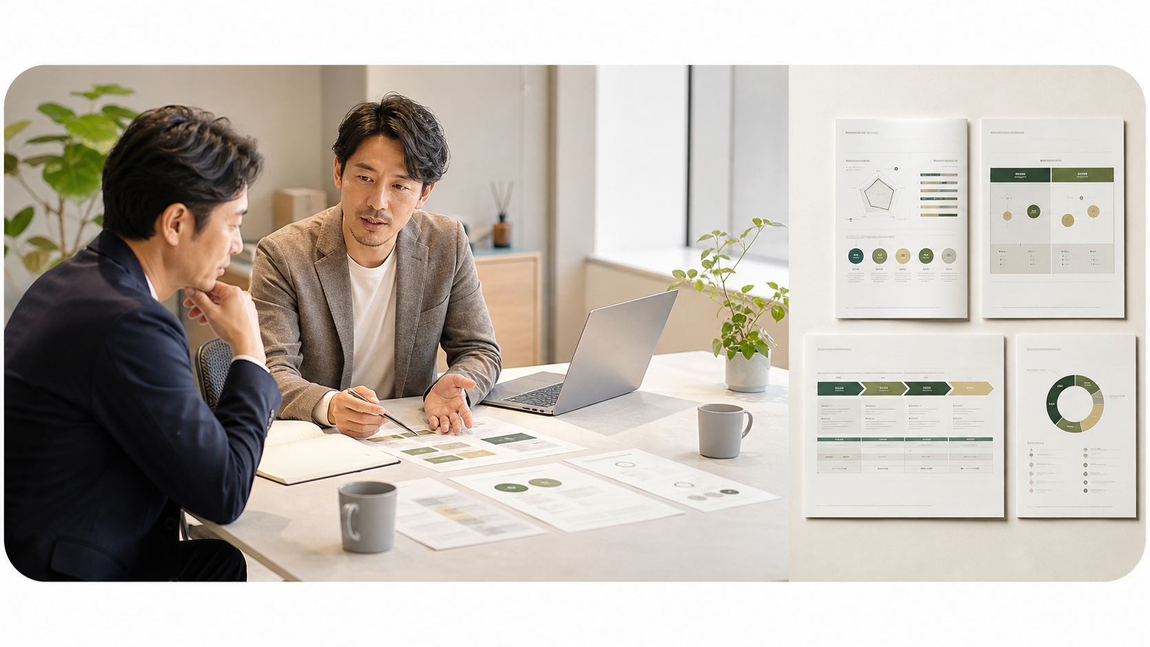 キャリア相談で職務経験と成果物を整理している様子